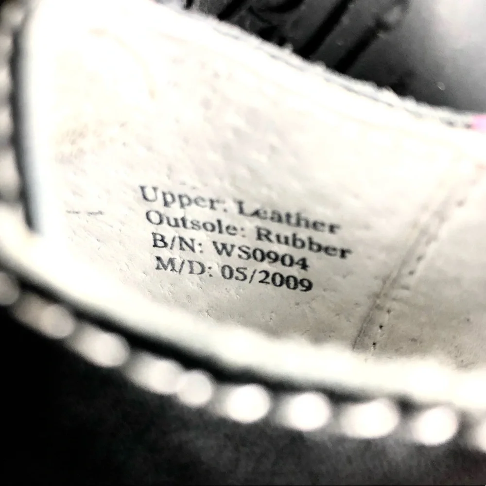 Wee Squeeks Black Leather Oxfords Sz 6
